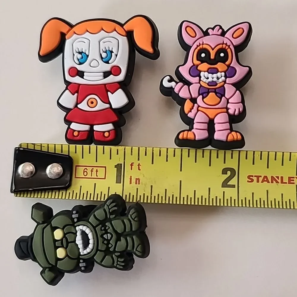 FNAF 3-Pc Shoe Charms Five Nights at Freddy’s Fazbear Mangfox Fits Crocs NWT Set
